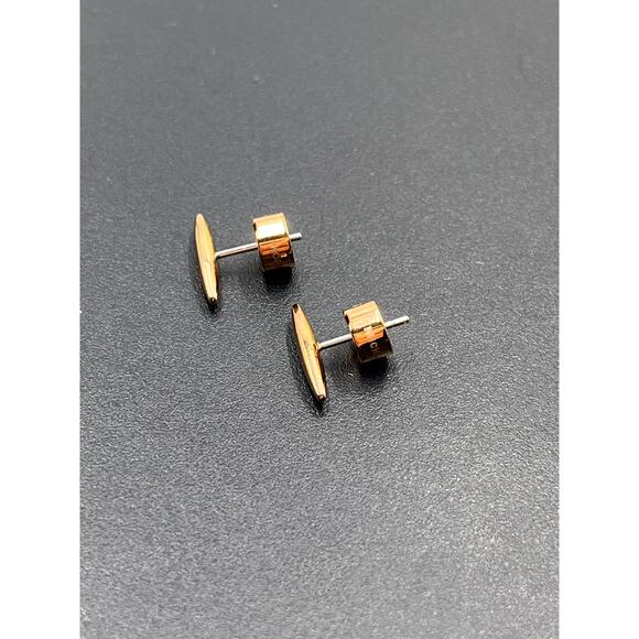 Michael Kors Rose Gold Mini Stud Earrings Designer Bags Spear Shape - Picture 11 of 13